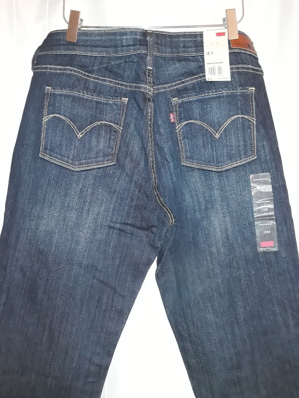 Vintage Levi's 2010s Dark Blue Slight Curve ID Straight Leg Jean Tuscan Mom - Picture 13 of 13